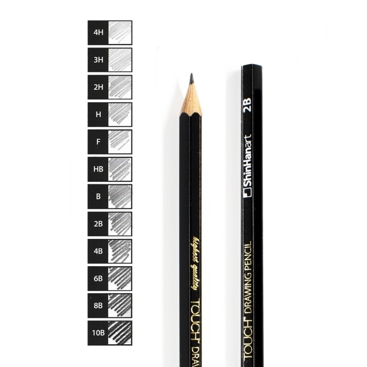 Набор чернографитных карандашей TOUCH "Drawing" 12 штук в картонной упаковке