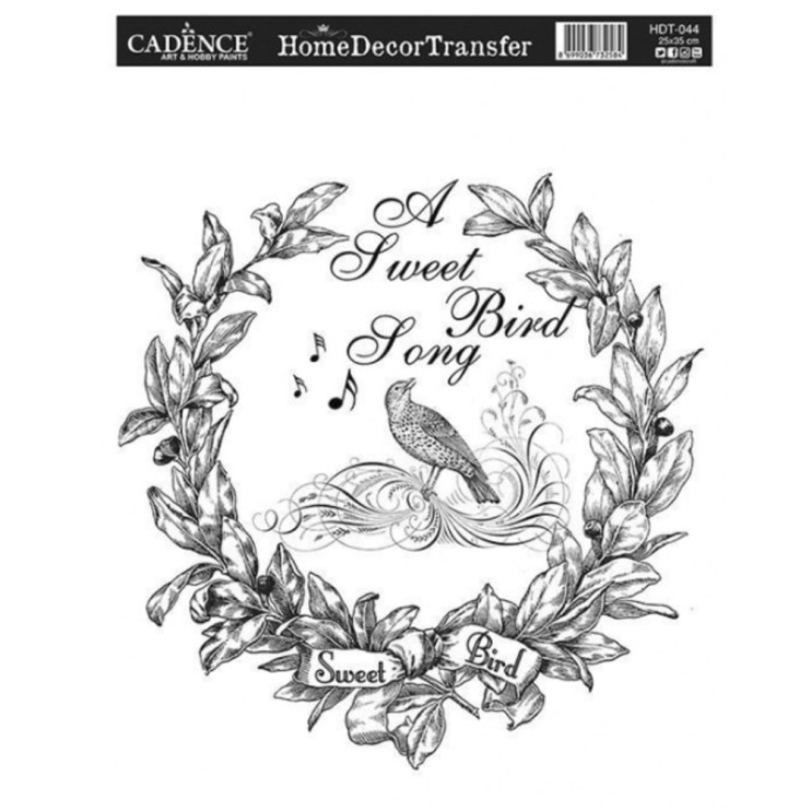 Трансфер 25х35см, HDT044 птичка поет