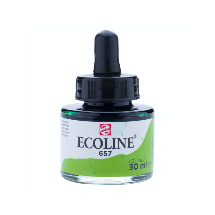 Акварель жидкая "Ecoline" №657 Зеленая бронза, 30 мл