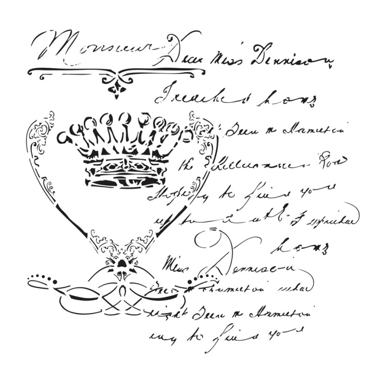 Трафарет 25х25см, HDM001 текст корона