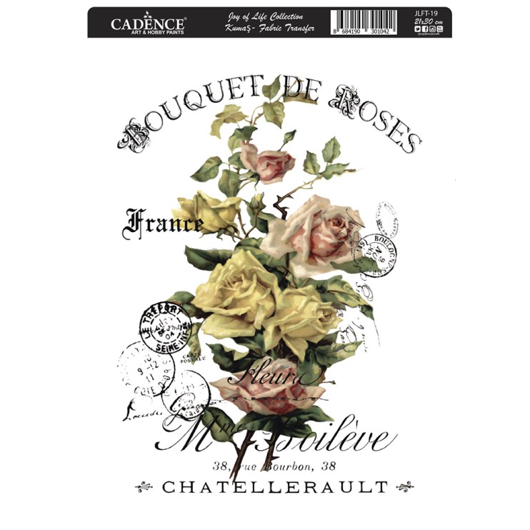 Трансфер "Joy of Life Fabric Transfe" 21х30см, JLFT-19