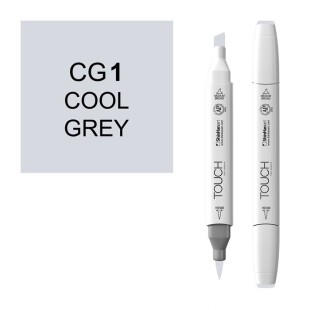 Маркер Touch Twin "Brush" цвет CG1 (cool grey 1)