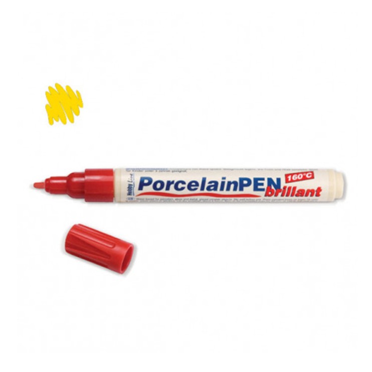 Маркер для росписи фарфора и керамики Kreul "Porcelain Pen", Якро-жёлтый
