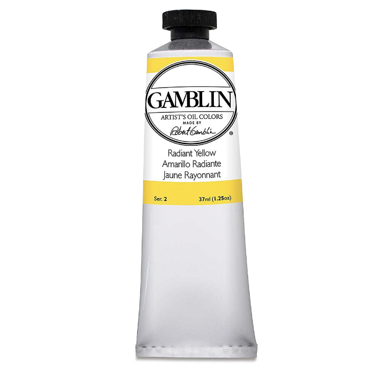 Масляная краска Gamblin "Artist" Radiant Yellow (Радиантная желтая), туба 37мл