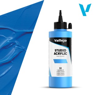 Акрил Vallejo "Studio" 58 Lapis Lazuli (Голубой прусский ФЦ) 22.058, 200мл