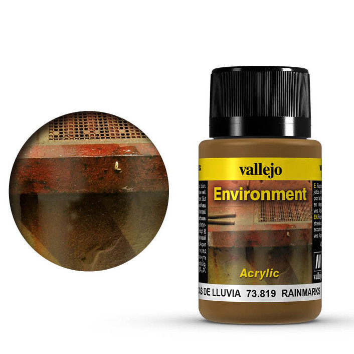 Краска для сборных моделей Vallejo, серия "Weathering Effects", цвет 73.819 Rain Marks (Следы дождя)