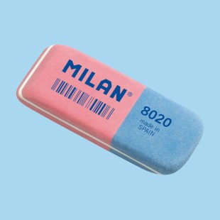 Ластик каучуковый Milan "8020" двойной (6,3 х 2,4 х 0,9 см)