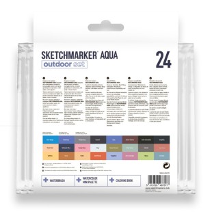Набор акварельных маркеров Sketchmarker Aqua "Outdoor Set" 24 цвета