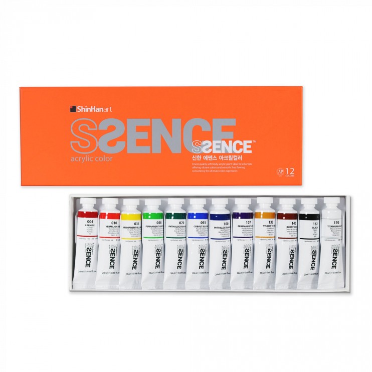 Набор акриловых красок Shinhan "Essence" 12 туб по 20мл в картонной упаковке