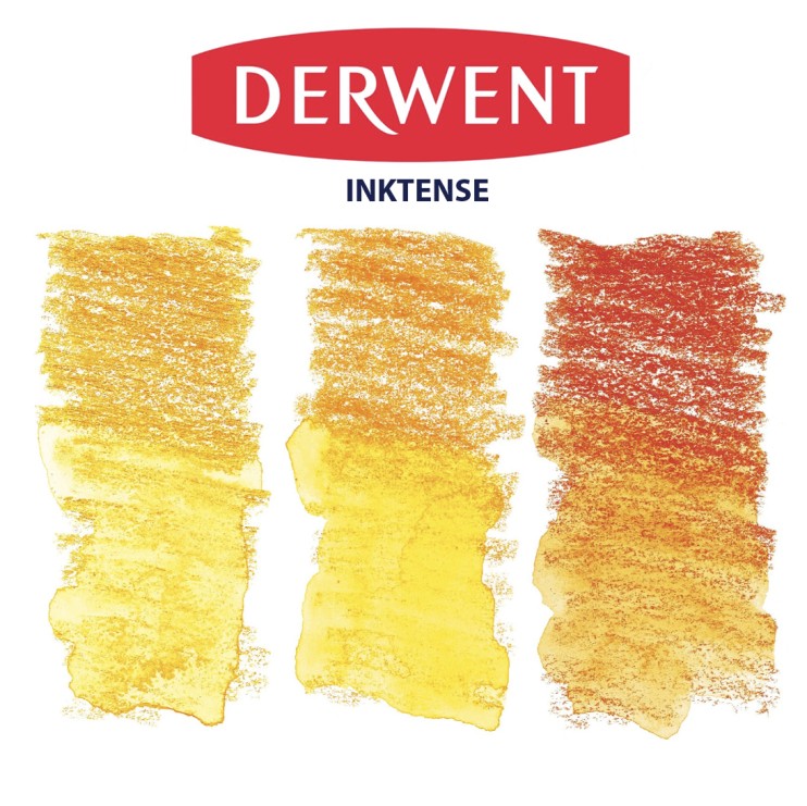Набор карандашей чернильных Derwent "Inktense" 3 штуки, желтые оттенки (0220, 0230, 0240)