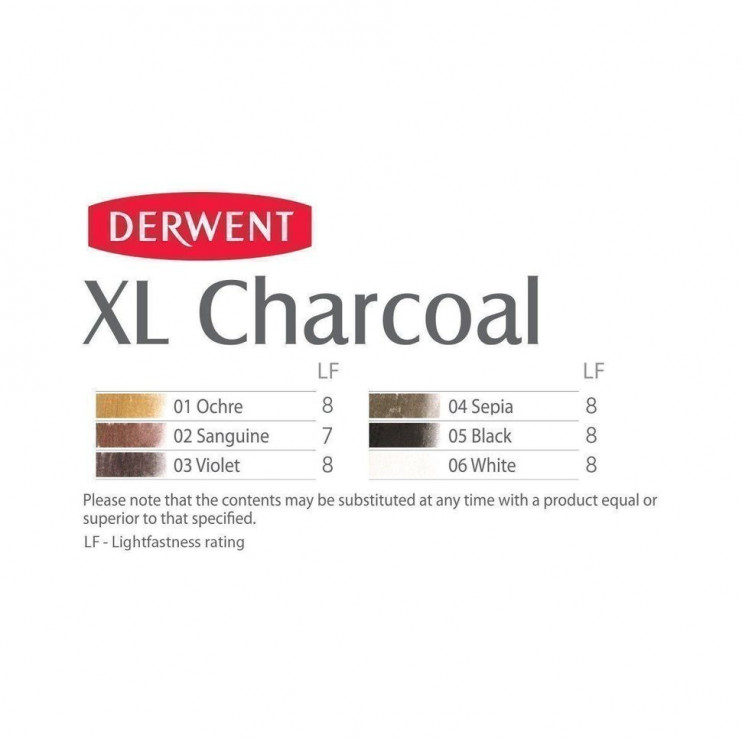 Уголь тонированный Derwent "XL" №02 сангина (2302012)