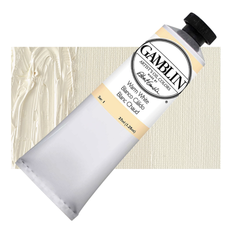 Масляная краска Gamblin "Artist" Warm White - Белила теплые, туба 37мл