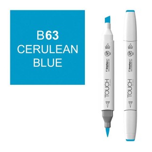 Маркер Touch Twin "Brush" цвет B63 (синий лазурный)