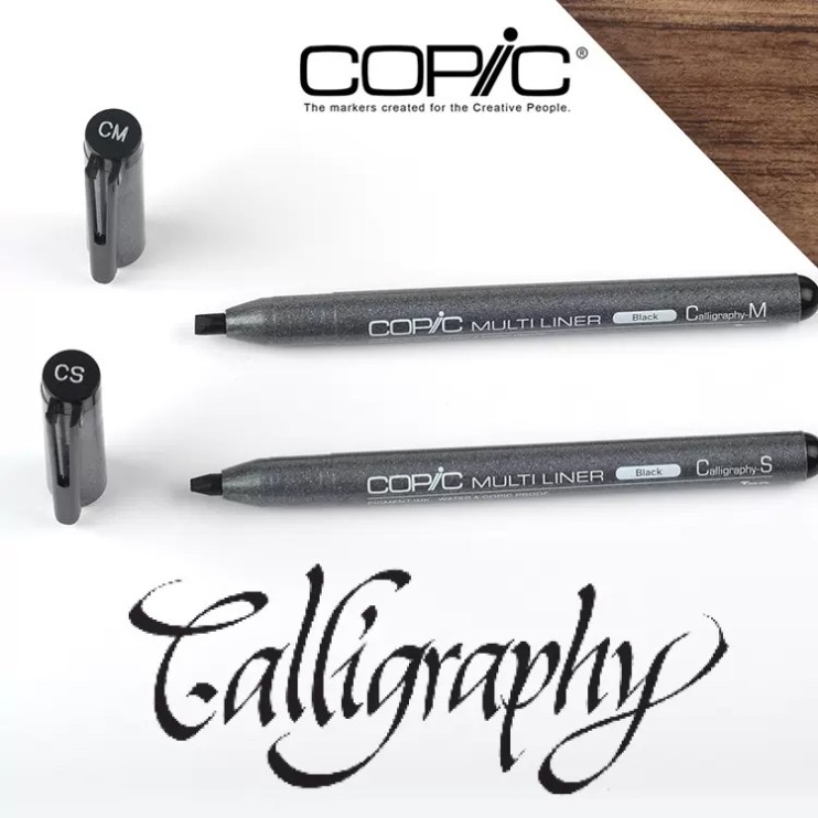 Набор мультилайнеров "COPIC"  Calligraphy черный 2шт