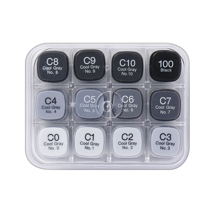 Набор Copic Classic "Cool Grey" 12 маркеров