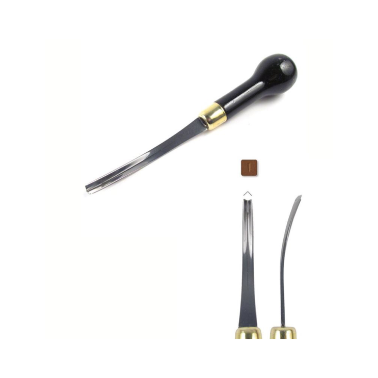 Резец профессиональный по линолеуму RGM "340" V-образный изогнутый в блистере