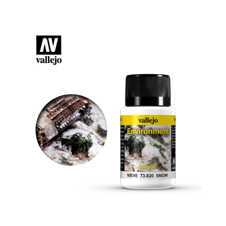 Краска для сборных моделей Vallejo, серия "Weathering Effects", цвет 73.820 Snow (Снег)