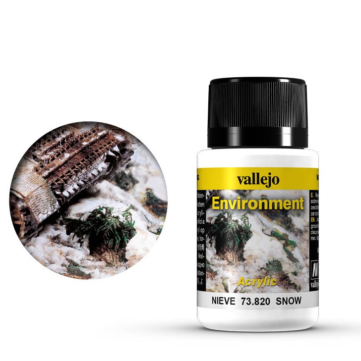 Краска для сборных моделей Vallejo, серия "Weathering Effects", цвет 73.820 Snow (Снег)