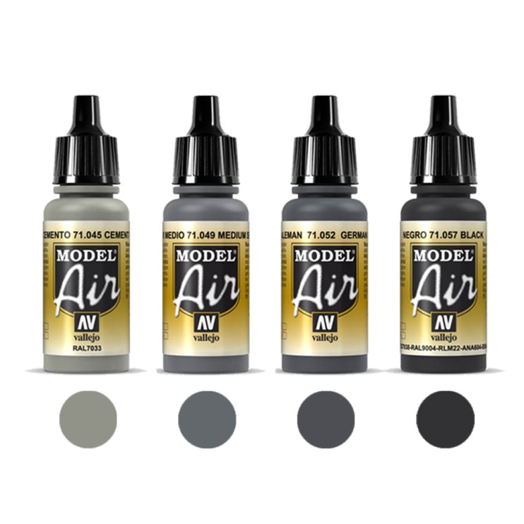 4 краски "Model Air" №045, 049, 052, 057