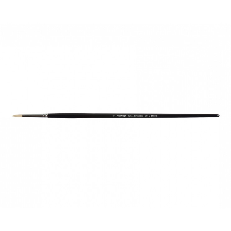Кисть щетина круглая Royal Talens "VanGogh 261" №4, ручка длинная