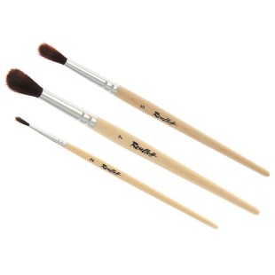 Набор кистей имитация белки "Эко №52" 3 штуки (#2, 5, 7)