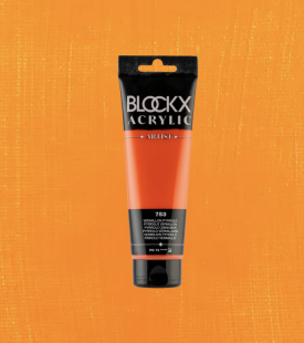 Акрил Blockx Artist №753 Pyrrolo vermilion/ Киноварь Пиррол, 120мл