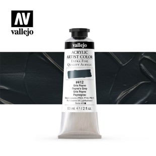 Акриловая краска Vallejo  "Artist color" #412 Payne’s Grey/Серый Пейна (60мл)