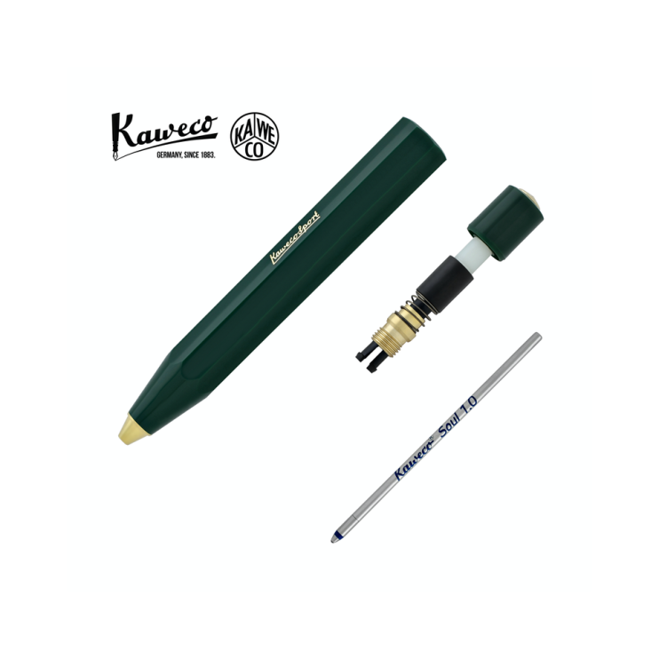 Ручка шариковая KAWECO "Classic Sport" (1.0мм), Green (10000493)
