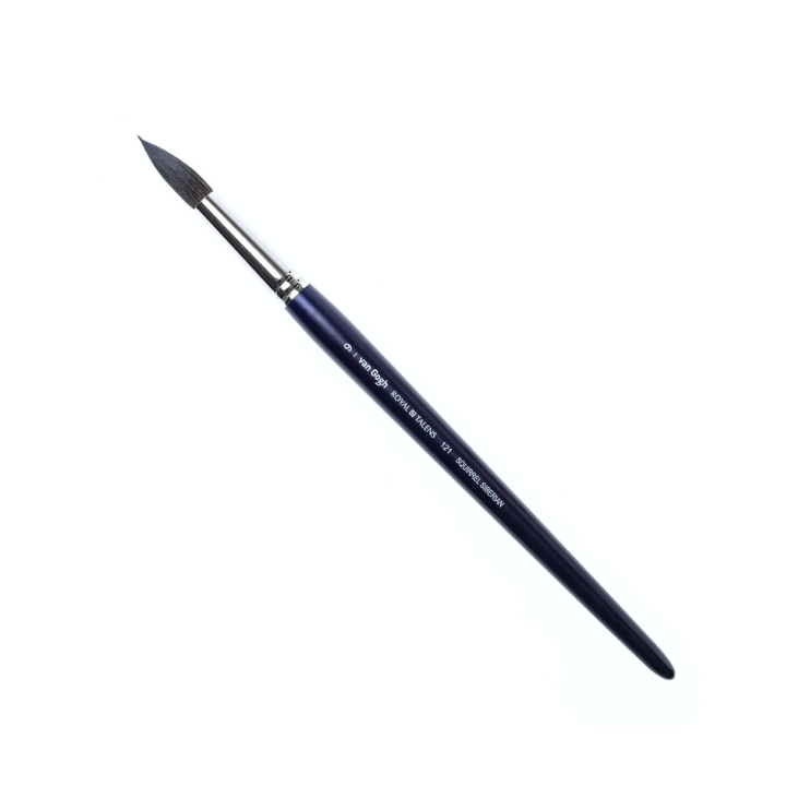 Кисть для рисования белка сибирская круглая Royal Talens "VanGogh 121" №9 на короткой ручке