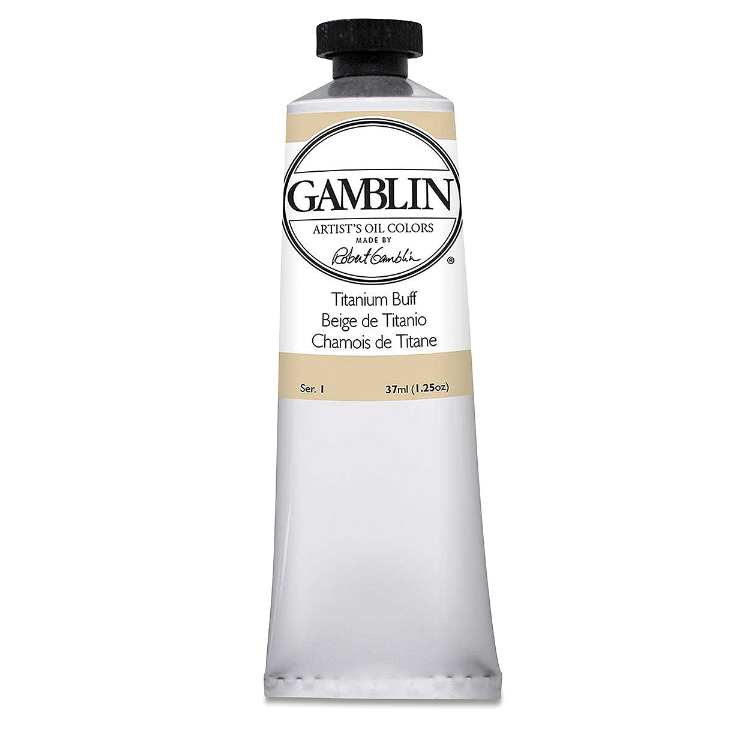 Масляная краска Gamblin "Artist" Titanium Buff (титановый палевый), туба 37мл