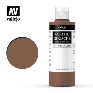 Гуашь-темпера Vallejo "Acrylic Gouache" 11.083 Марс коричневый светлый, 200 мл