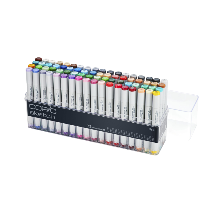 Набор Copic Sketch "Set B" 72 маркера в пластиковом пенале