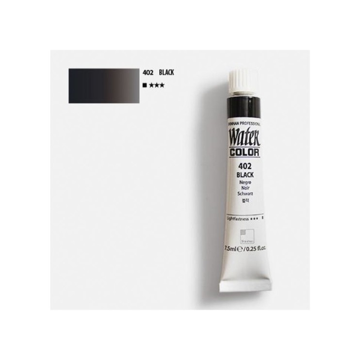 Краска акварельная ShinHan "Water Color Pro" 402 черный /12мл