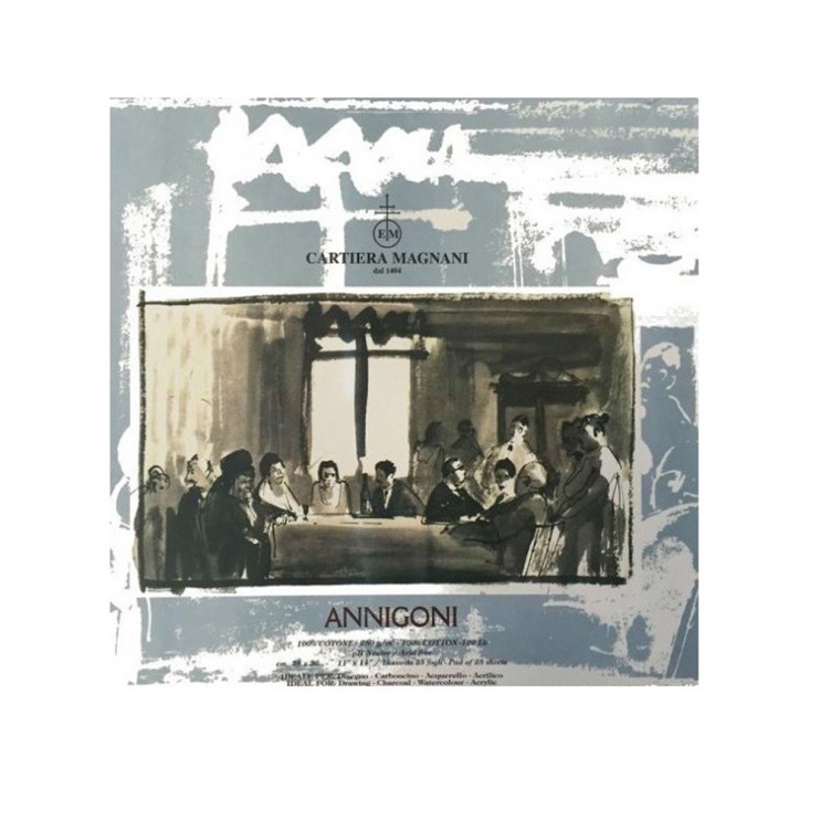 Блок для акварели Magnani "Annigoni" 28x36см, 25л, 250гр/м², бежевый