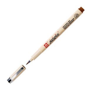 Ручка-кисточка капиллярная Sakura "Pigma Brush" Коричневый