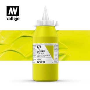 Акриловая краска Vallejo "Studio" #930 Fluorescent Yellow (Желтый флюоресцентный) 24.930, 1л