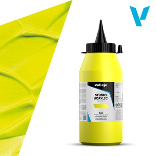 Акрил Vallejo "Studio" 930 Fluorescent Yellow (Желтый флюо) 24.930, 1л