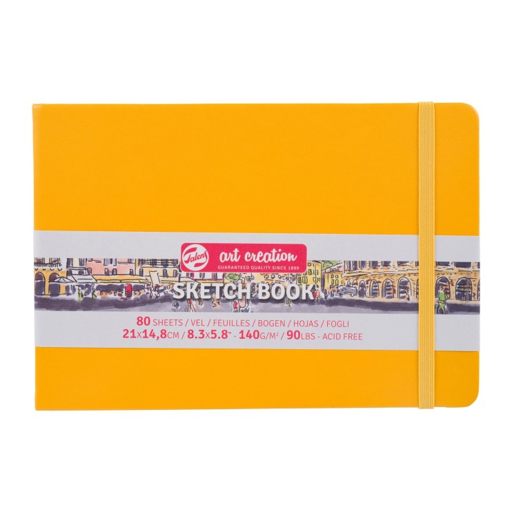 Блокнот для зарисовок Art Creation "Golden Yellow" 21х14,8см, 80л, 140гр/м² (твердая обложка)
