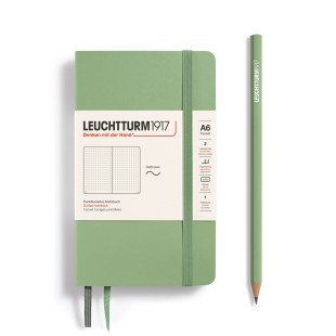 Блокнот в точку Leuchtturm1917 "Pocket" A6, 61л, 80гр/м², мягкая обложка,Зеленый Шалфей (363952)