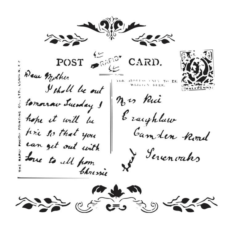 Трафарет 25х25см, HDM009 открытка