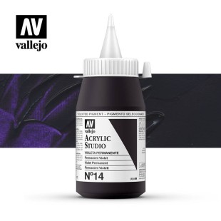 Акриловая краска Vallejo "Studio" #14 Permanent Violet (Фиолетовый прочный), 1л