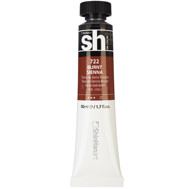 Краска масляная ShinHan "Sh" №722 Сиена жженая, туба 50мл 