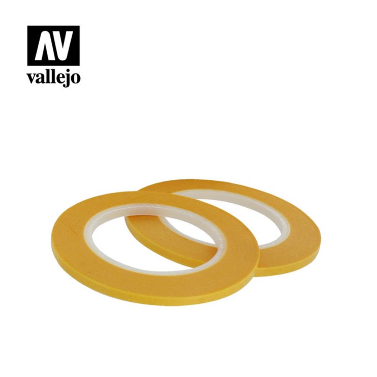 Лента маскирующая Vallejo "Masking Tape" 2 шт, ширина-3 мм, длина-18 м