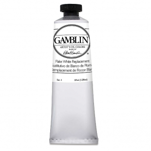 Масляная краска Gamblin "Artist" Flake White Replacement (Белила свинцовые имитация), туба 37мл