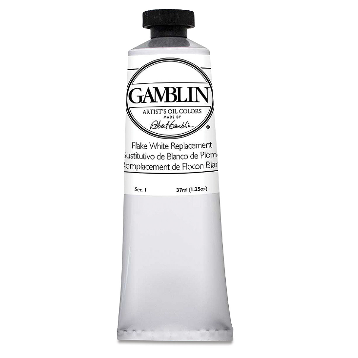 Масляная краска Gamblin "Artist" Flake White Replacement (Белила свинцовые имитация), туба 37мл