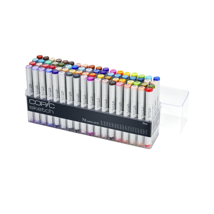 Набор Copic Sketch "Set D" 72 маркера в пластиковом пенале