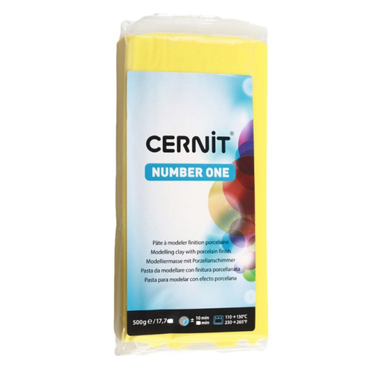 Полимерный моделин "Cernit Number One" #717 желтый, 500г