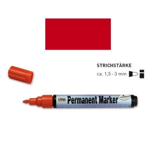 Маркер перманентный Kreul "Permanent Marker" 1,5-3 мм, Красный