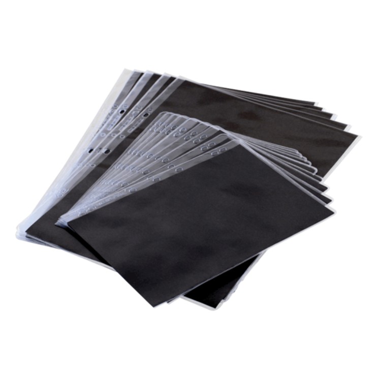 Вкладыш-файл презентационный "Teloman" А3 с черной бумагой внутри, 10 шт, ПВХ, 140 микрон