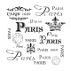 Трафарет 25х25см, HDM010 надписи Париж